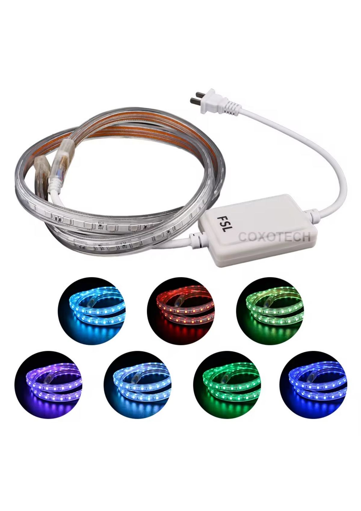 Ruban LED FSL 220V multicolore — Watts, matériel électrique Dakar Sénégal