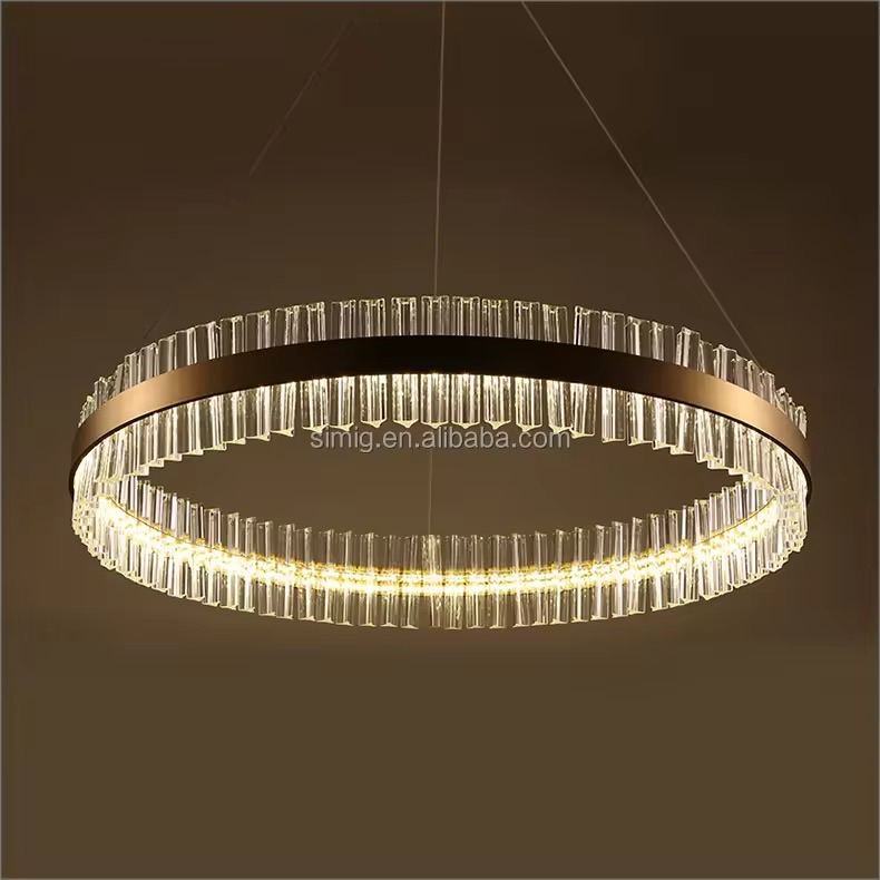 Lustre circulaire à tiges cristal illuminées — Watts, matériel électrique Dakar Sénégal